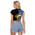 Eswatini Independence Day Raglan Cropped T Shirt Swaziland Nguni Shield African Pattern - Wonder Print Shop