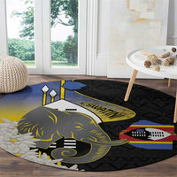 Eswatini Independence Day Round Carpet Swaziland Nguni Shield African Pattern - Wonder Print Shop