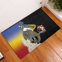 Eswatini Independence Day Rubber Doormat Swaziland Nguni Shield African Pattern - Wonder Print Shop
