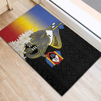 Eswatini Independence Day Rubber Doormat Swaziland Nguni Shield African Pattern - Wonder Print Shop