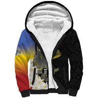 Eswatini Independence Day Sherpa Hoodie Swaziland Nguni Shield African Pattern - Wonder Print Shop