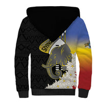 Eswatini Independence Day Sherpa Hoodie Swaziland Nguni Shield African Pattern - Wonder Print Shop