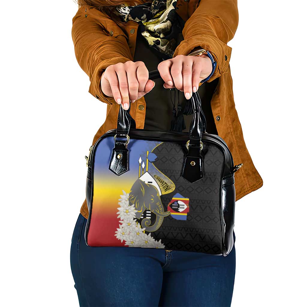 Eswatini Independence Day Shoulder Handbag Swaziland Nguni Shield African Pattern - Wonder Print Shop