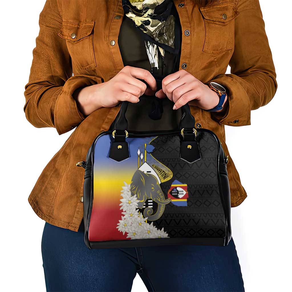 Eswatini Independence Day Shoulder Handbag Swaziland Nguni Shield African Pattern - Wonder Print Shop