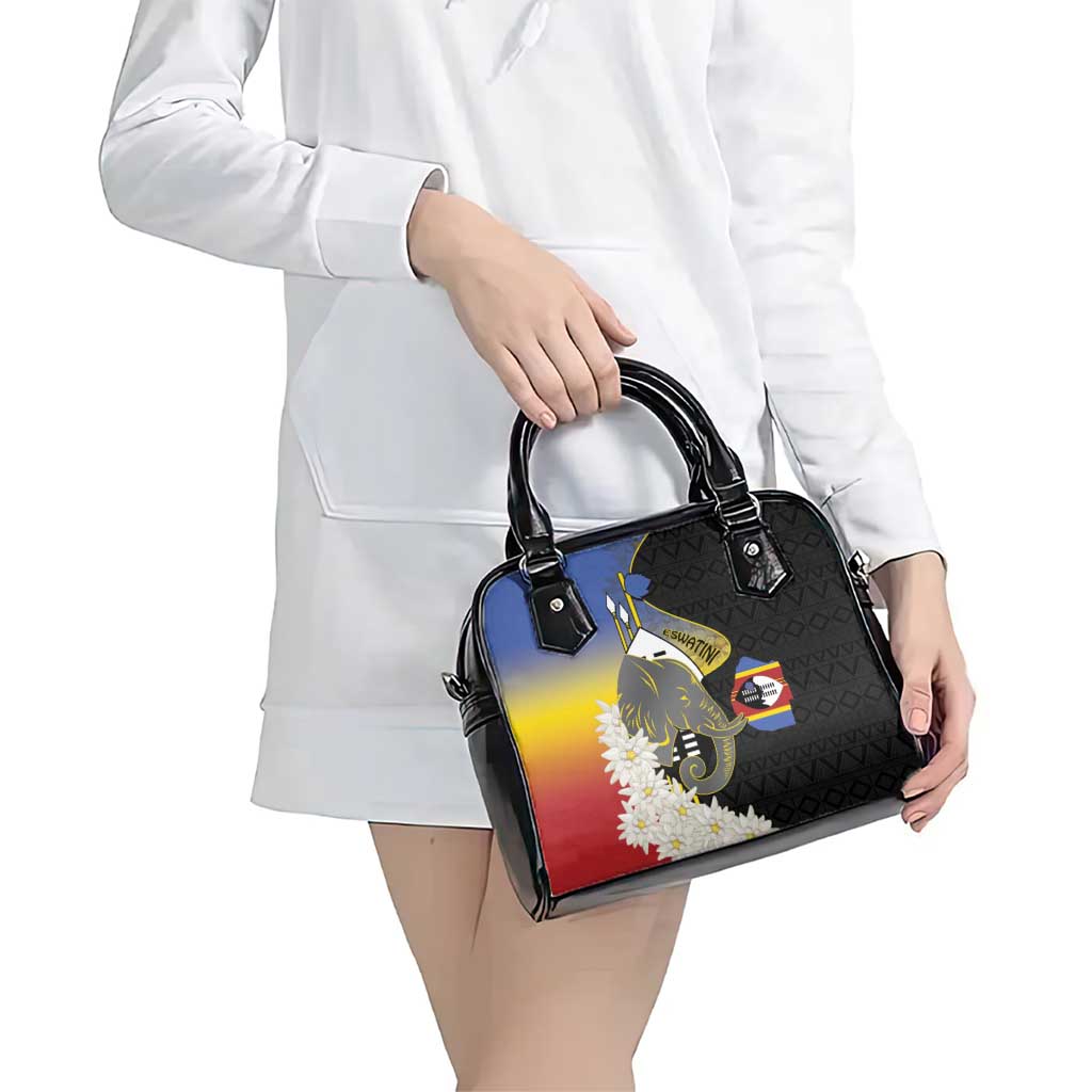 Eswatini Independence Day Shoulder Handbag Swaziland Nguni Shield African Pattern - Wonder Print Shop