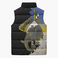 Eswatini Independence Day Sleeveless Puffer Jacket Swaziland Nguni Shield African Pattern - Wonder Print Shop