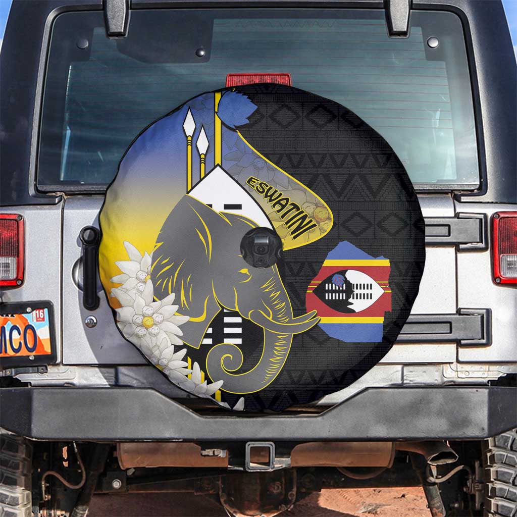 Eswatini Independence Day Spare Tire Cover Swaziland Nguni Shield African Pattern - Wonder Print Shop