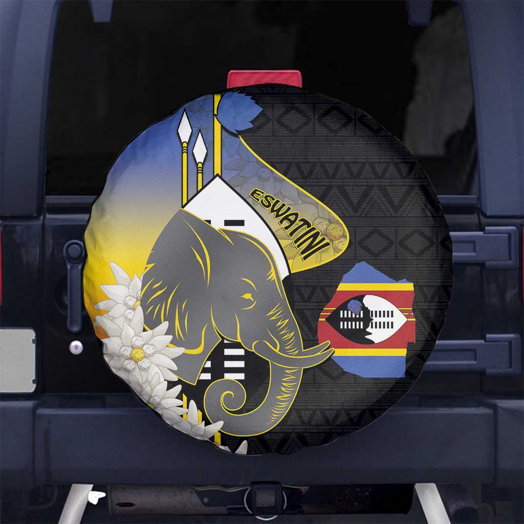 Eswatini Independence Day Spare Tire Cover Swaziland Nguni Shield African Pattern - Wonder Print Shop