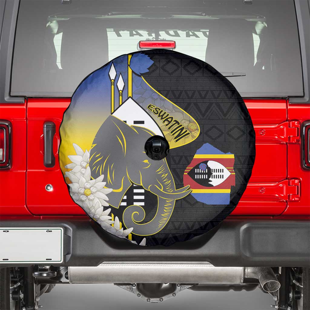 Eswatini Independence Day Spare Tire Cover Swaziland Nguni Shield African Pattern - Wonder Print Shop