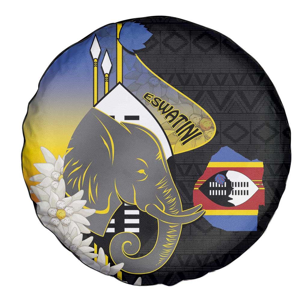 Eswatini Independence Day Spare Tire Cover Swaziland Nguni Shield African Pattern - Wonder Print Shop
