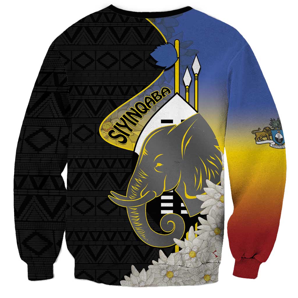 Eswatini Independence Day Sweatshirt Swaziland Nguni Shield African Pattern - Wonder Print Shop