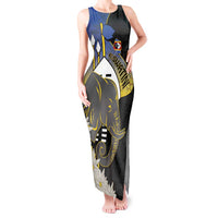 Eswatini Independence Day Tank Maxi Dress Swaziland Nguni Shield African Pattern - Wonder Print Shop