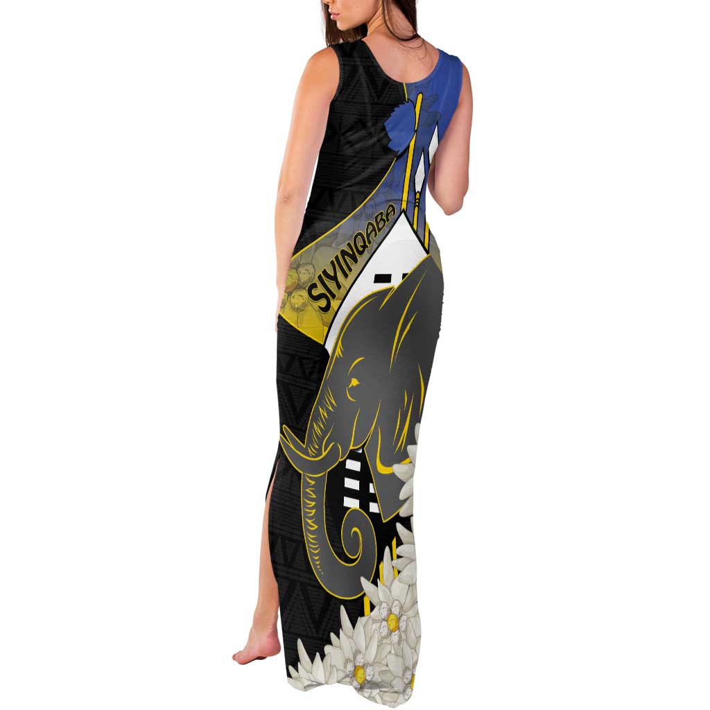 Eswatini Independence Day Tank Maxi Dress Swaziland Nguni Shield African Pattern - Wonder Print Shop
