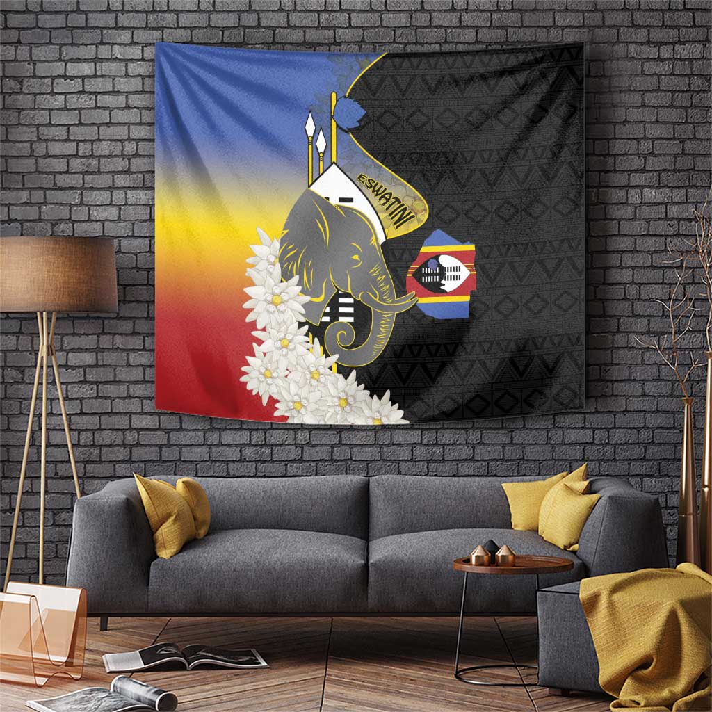 Eswatini Independence Day Tapestry Swaziland Nguni Shield African Pattern - Wonder Print Shop