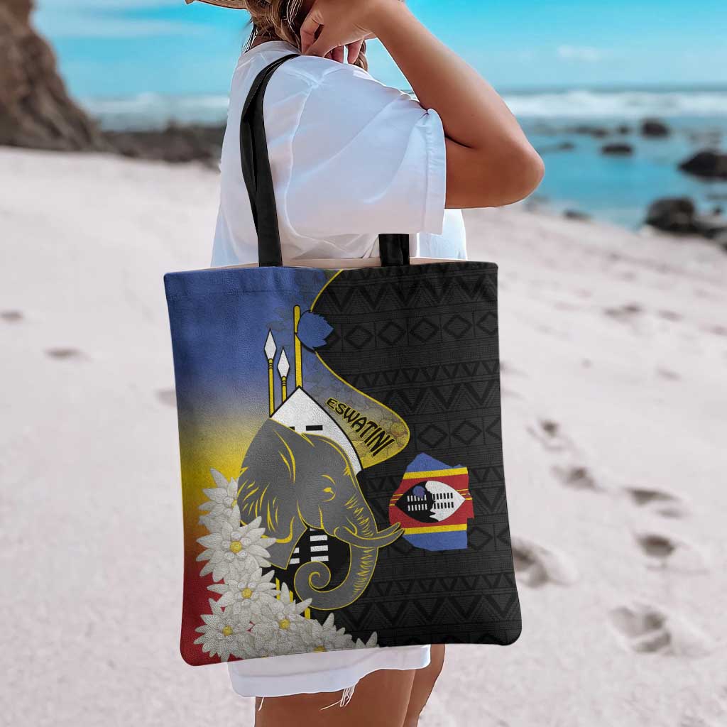 Eswatini Independence Day Tote Bag Swaziland Nguni Shield African Pattern - Wonder Print Shop