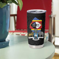 Eswatini Independence Day Tumbler Cup Swaziland Nguni Shield African Pattern - Wonder Print Shop
