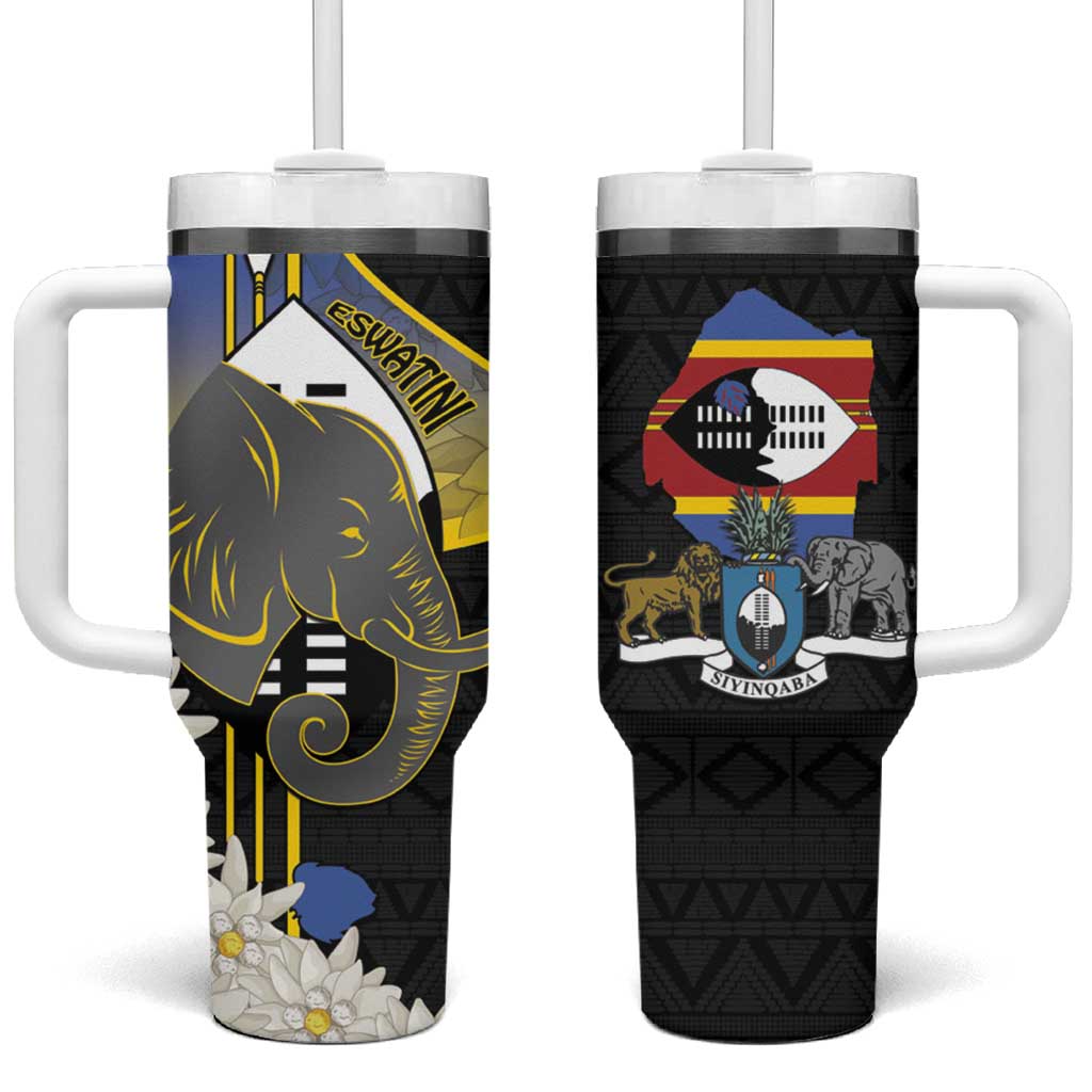 Eswatini Independence Day Tumbler With Handle Swaziland Nguni Shield African Pattern - Wonder Print Shop