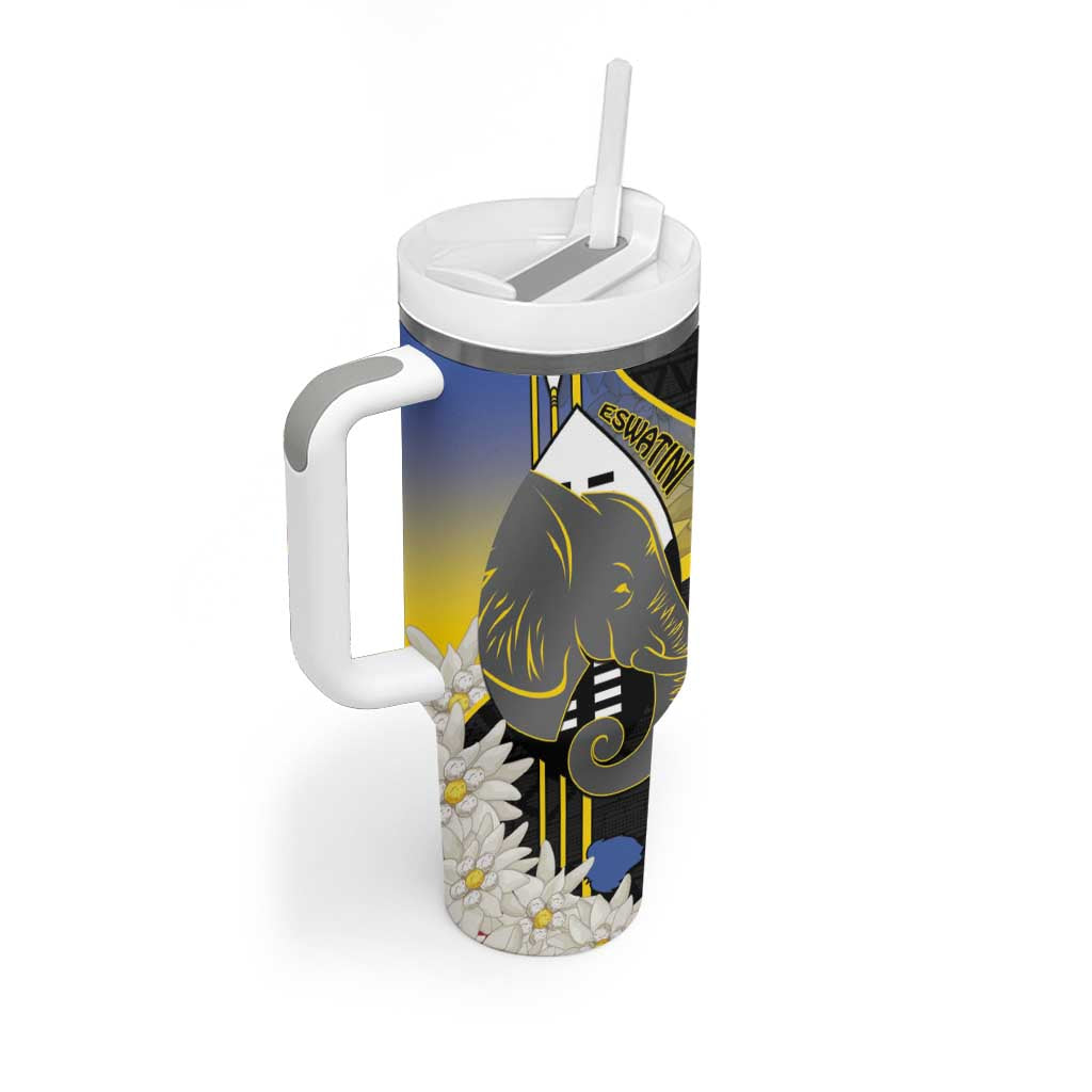 Eswatini Independence Day Tumbler With Handle Swaziland Nguni Shield African Pattern - Wonder Print Shop
