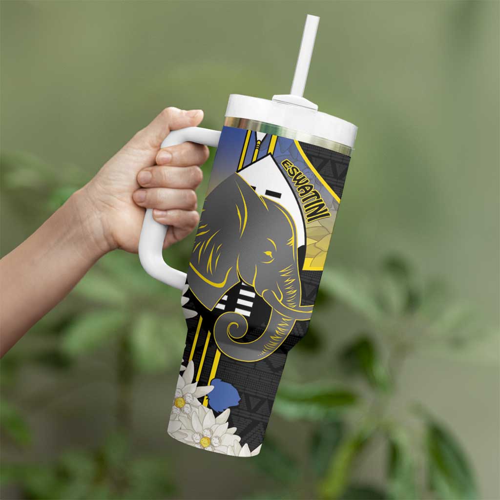 Eswatini Independence Day Tumbler With Handle Swaziland Nguni Shield African Pattern - Wonder Print Shop