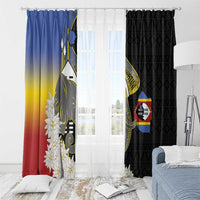 Eswatini Independence Day Window Curtain Swaziland Nguni Shield African Pattern - Wonder Print Shop