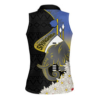 Eswatini Independence Day Women Sleeveless Polo Shirt Swaziland Nguni Shield African Pattern - Wonder Print Shop