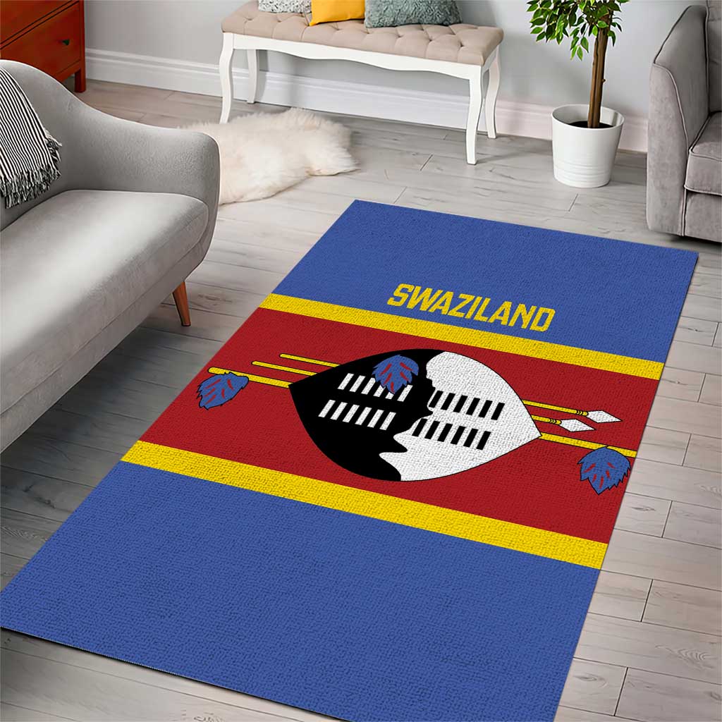 Swaziland Area Rug Siyinqaba Eswatini Flag Style - Wonder Print Shop