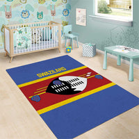 Swaziland Area Rug Siyinqaba Eswatini Flag Style - Wonder Print Shop