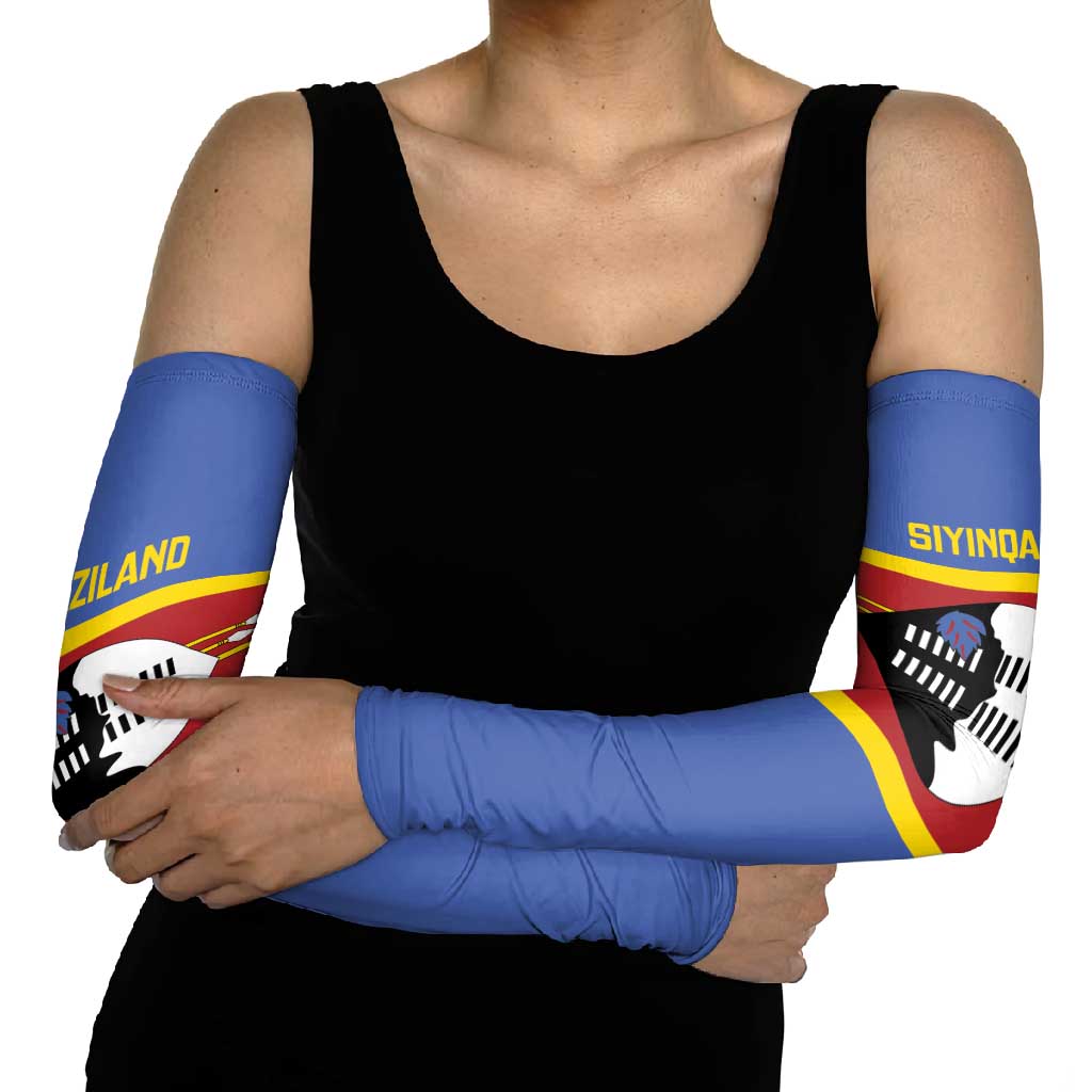 Swaziland Arm Sleeves Siyinqaba Eswatini Flag Style - Wonder Print Shop