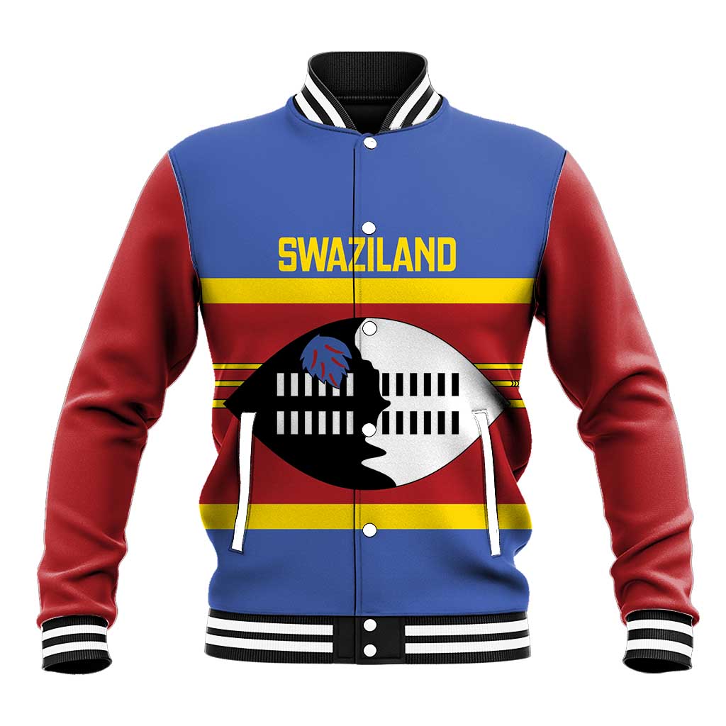 Swaziland Baseball Jacket Siyinqaba Eswatini Flag Style - Wonder Print Shop