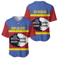 Swaziland Baseball Jersey Siyinqaba Eswatini Flag Style - Wonder Print Shop