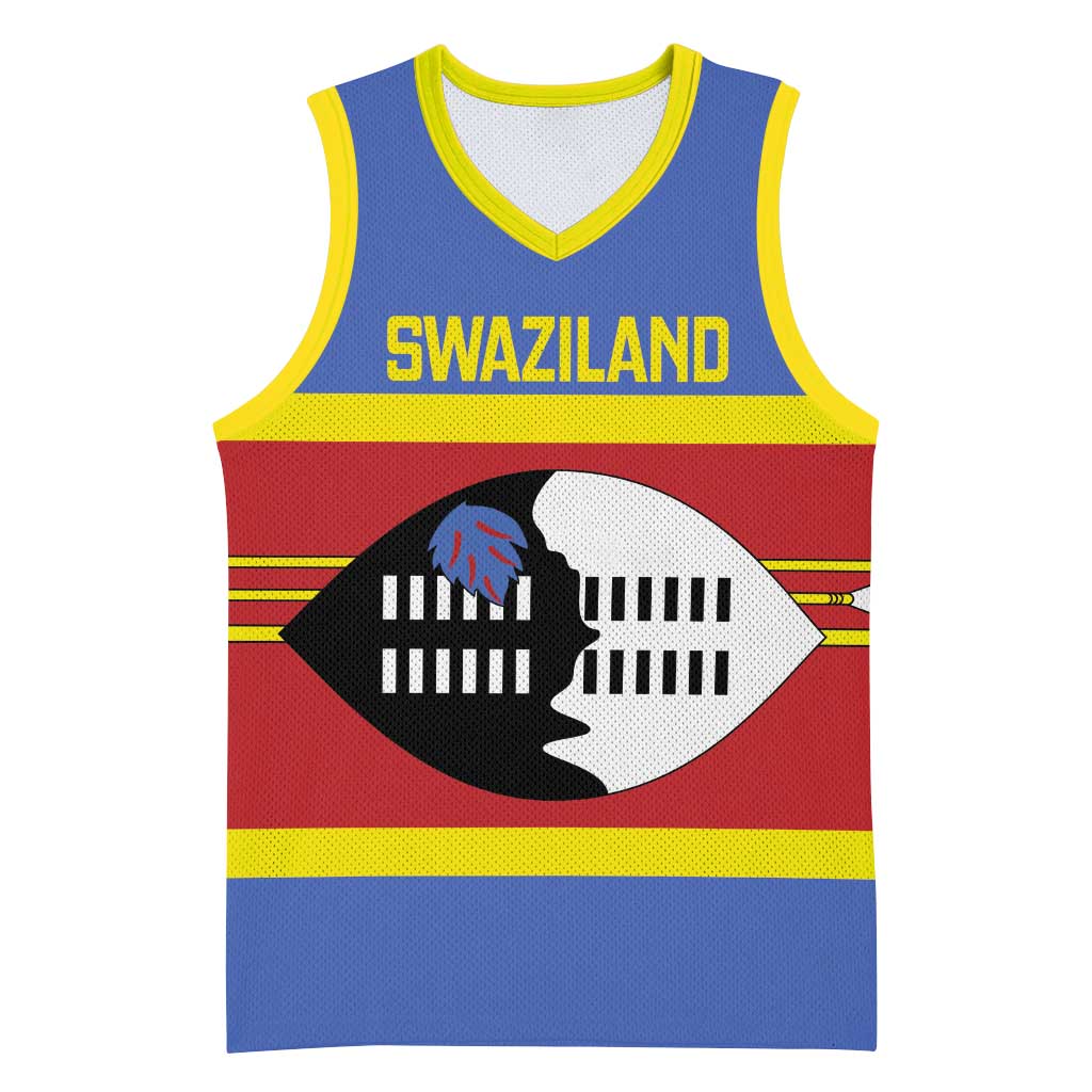 Swaziland Basketball Jersey Siyinqaba Eswatini Flag Style - Wonder Print Shop