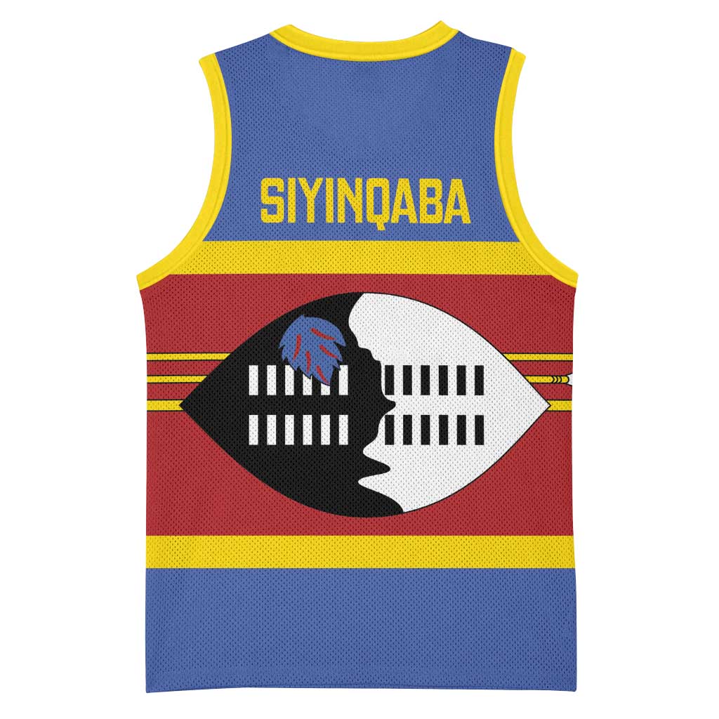 Swaziland Basketball Jersey Siyinqaba Eswatini Flag Style - Wonder Print Shop