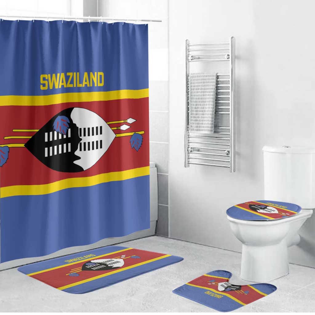 Swaziland Bathroom Set Siyinqaba Eswatini Flag Style - Wonder Print Shop