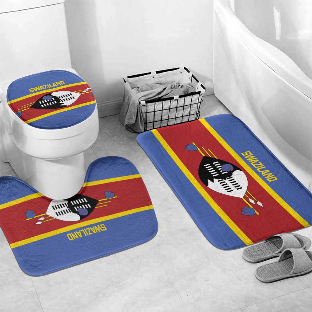Swaziland Bathroom Set Siyinqaba Eswatini Flag Style - Wonder Print Shop