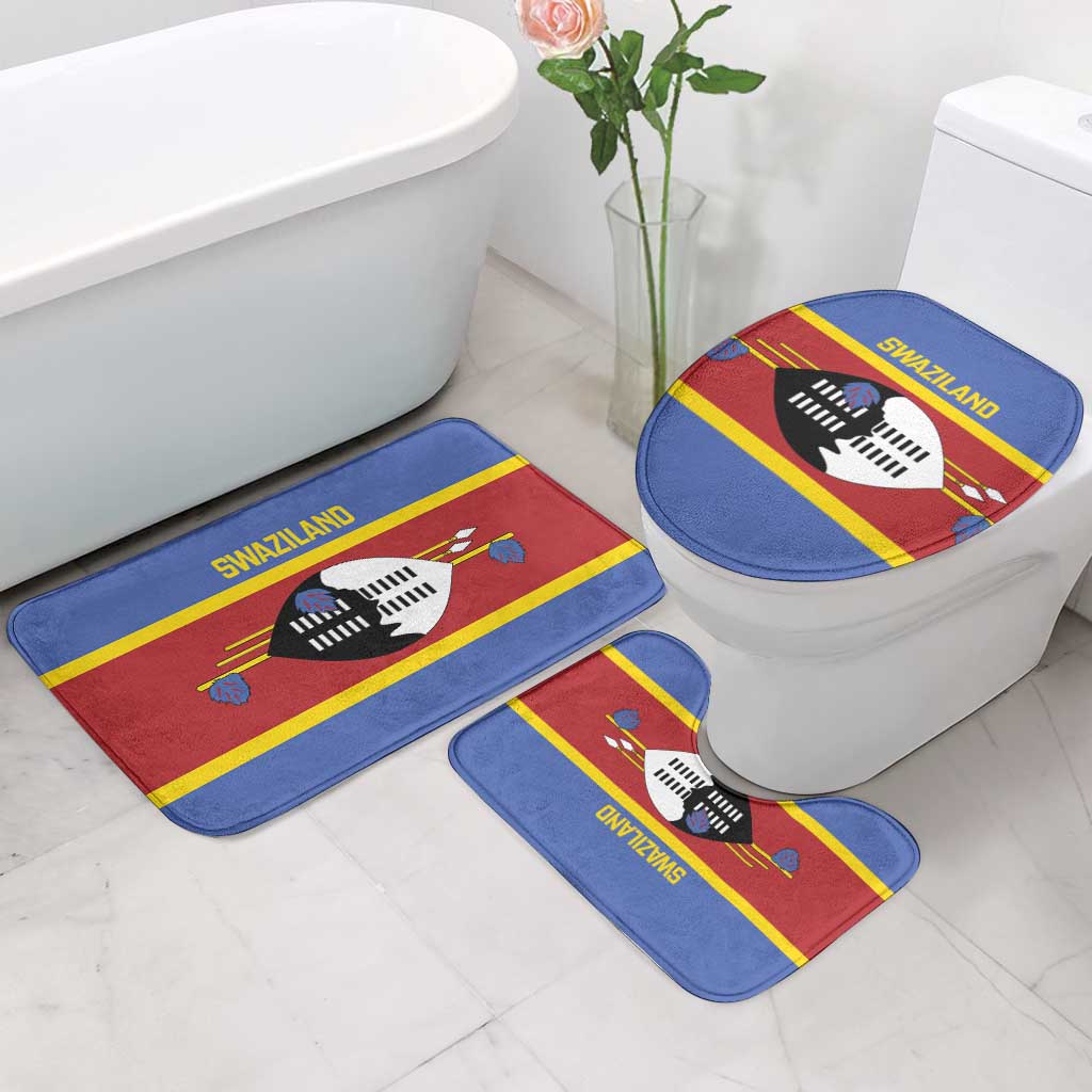 Swaziland Bathroom Set Siyinqaba Eswatini Flag Style - Wonder Print Shop