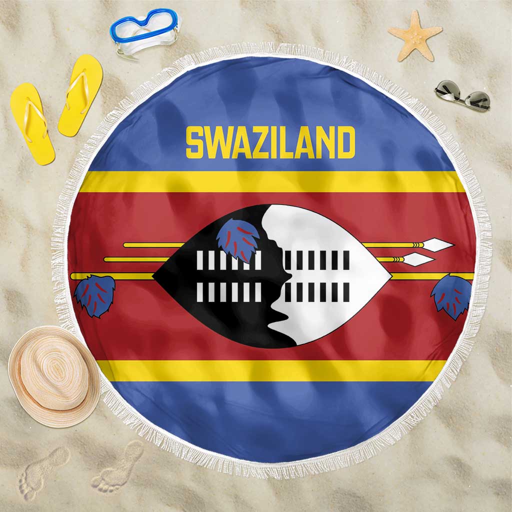 Swaziland Beach Blanket Siyinqaba Eswatini Flag Style - Wonder Print Shop