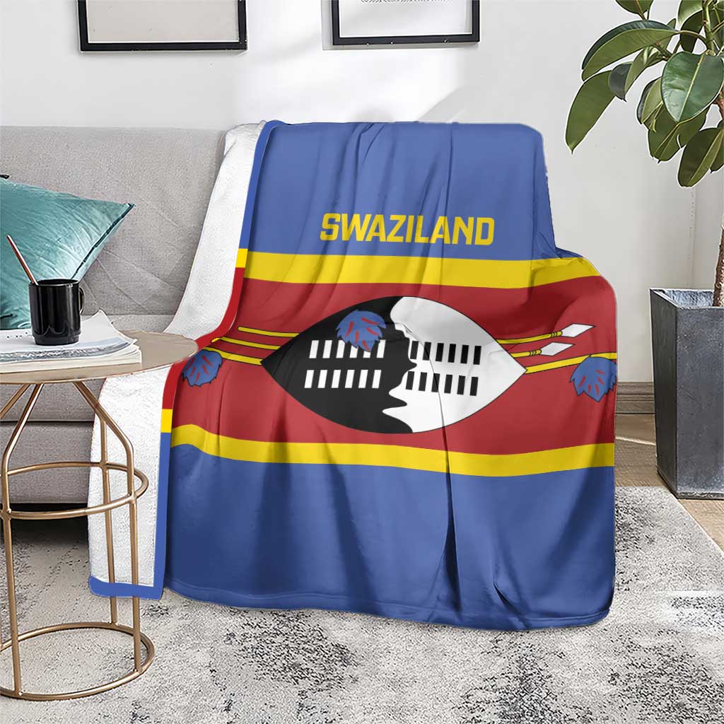 Swaziland Blanket Siyinqaba Eswatini Flag Style - Wonder Print Shop