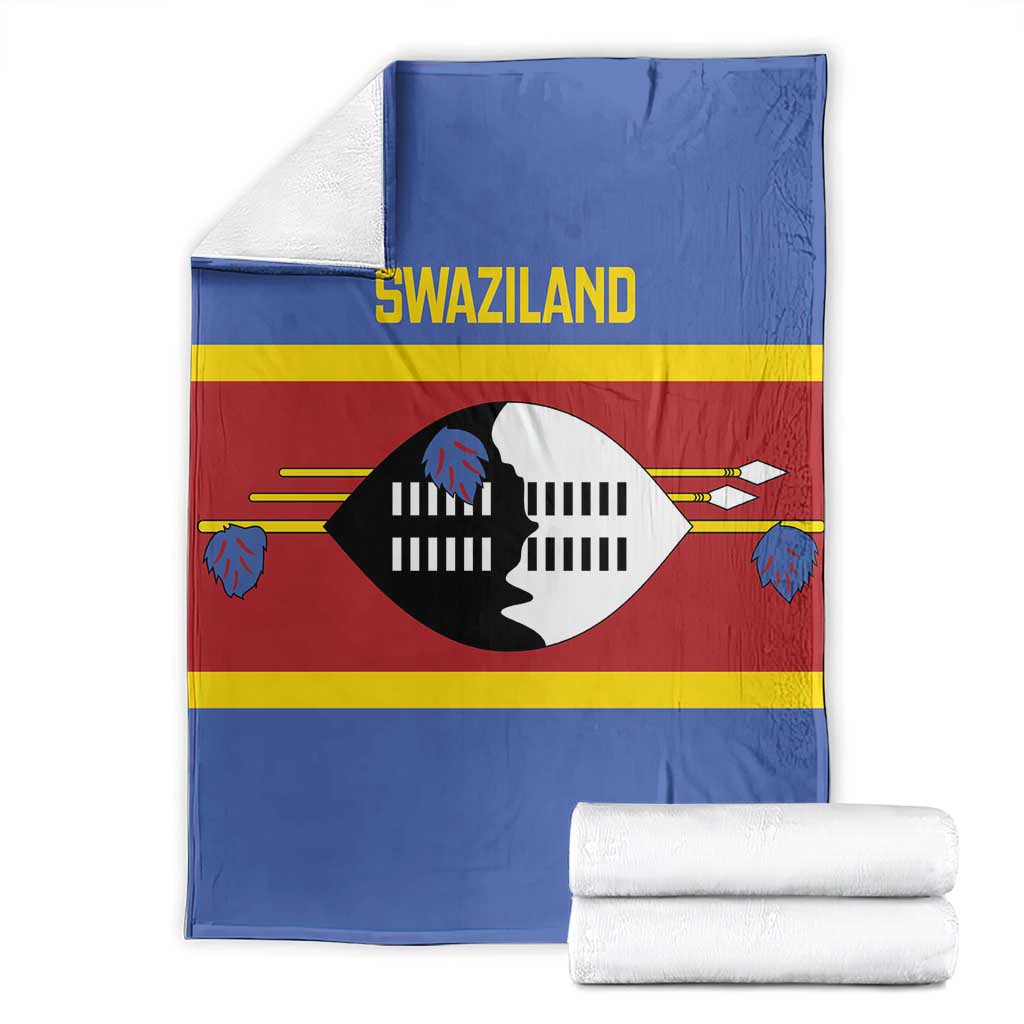 Swaziland Blanket Siyinqaba Eswatini Flag Style - Wonder Print Shop