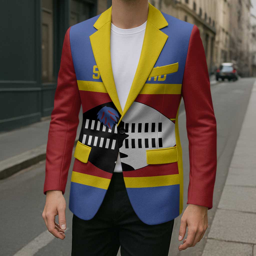 Swaziland Blazer Siyinqaba Eswatini Flag Style - Wonder Print Shop