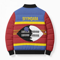 Swaziland Bomber Puffer Jacket Siyinqaba Eswatini Flag Style - Wonder Print Shop