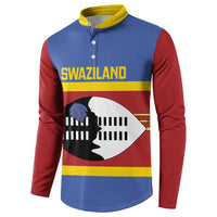 Swaziland Button Sweatshirt Siyinqaba Eswatini Flag Style - Wonder Print Shop