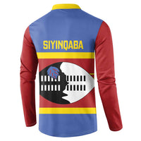 Swaziland Button Sweatshirt Siyinqaba Eswatini Flag Style - Wonder Print Shop