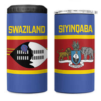 Swaziland 4 in 1 Can Cooler Tumbler Siyinqaba Eswatini Flag Style - Wonder Print Shop