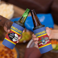 Swaziland 4 in 1 Can Cooler Tumbler Siyinqaba Eswatini Flag Style - Wonder Print Shop