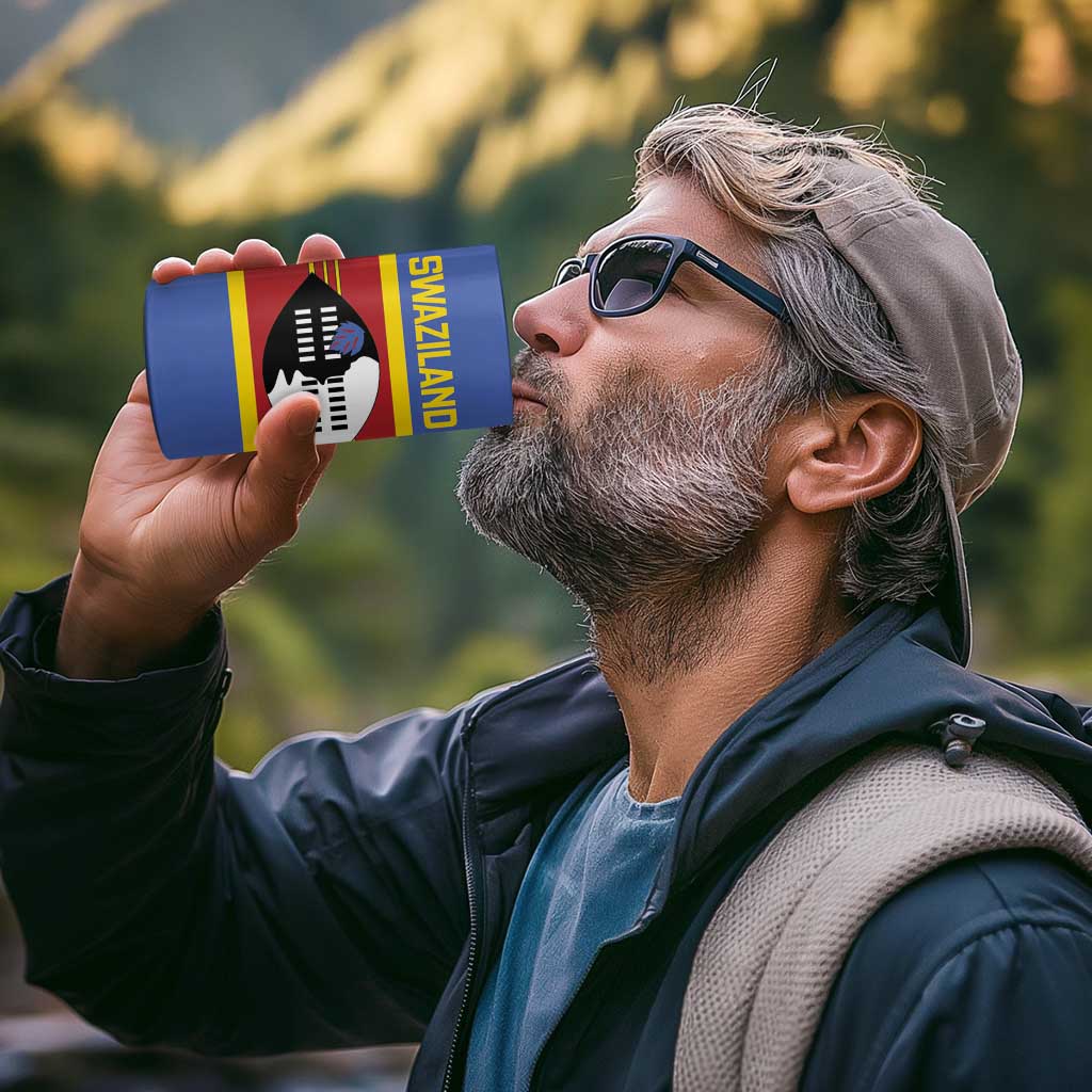 Swaziland 4 in 1 Can Cooler Tumbler Siyinqaba Eswatini Flag Style - Wonder Print Shop