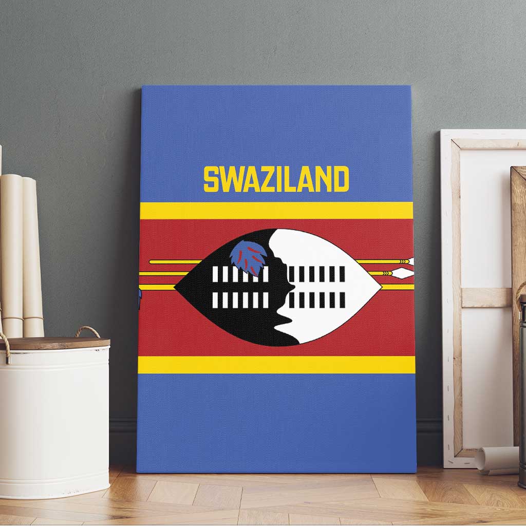 Swaziland Canvas Wall Art Siyinqaba Eswatini Flag Style - Wonder Print Shop