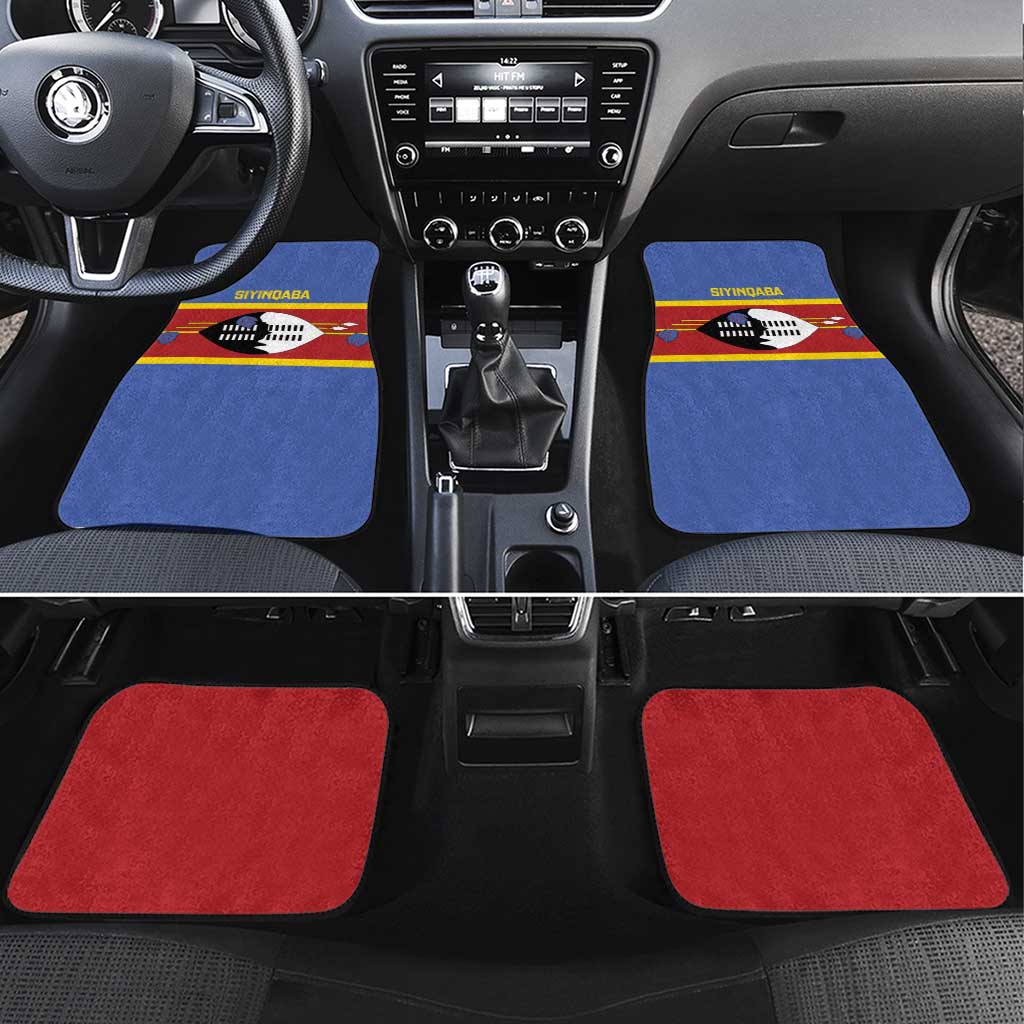 Swaziland Car Mats Siyinqaba Eswatini Flag Style - Wonder Print Shop