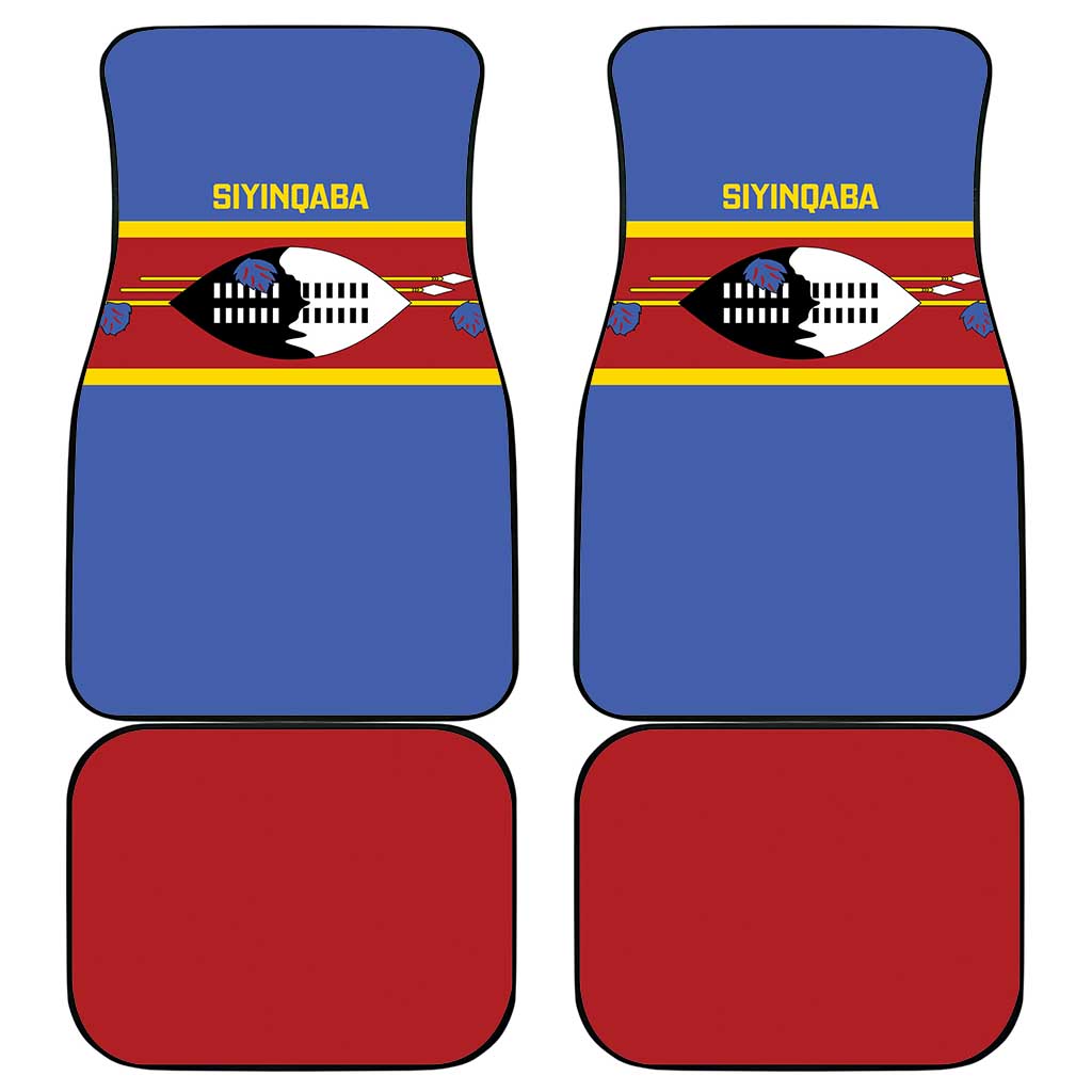 Swaziland Car Mats Siyinqaba Eswatini Flag Style - Wonder Print Shop