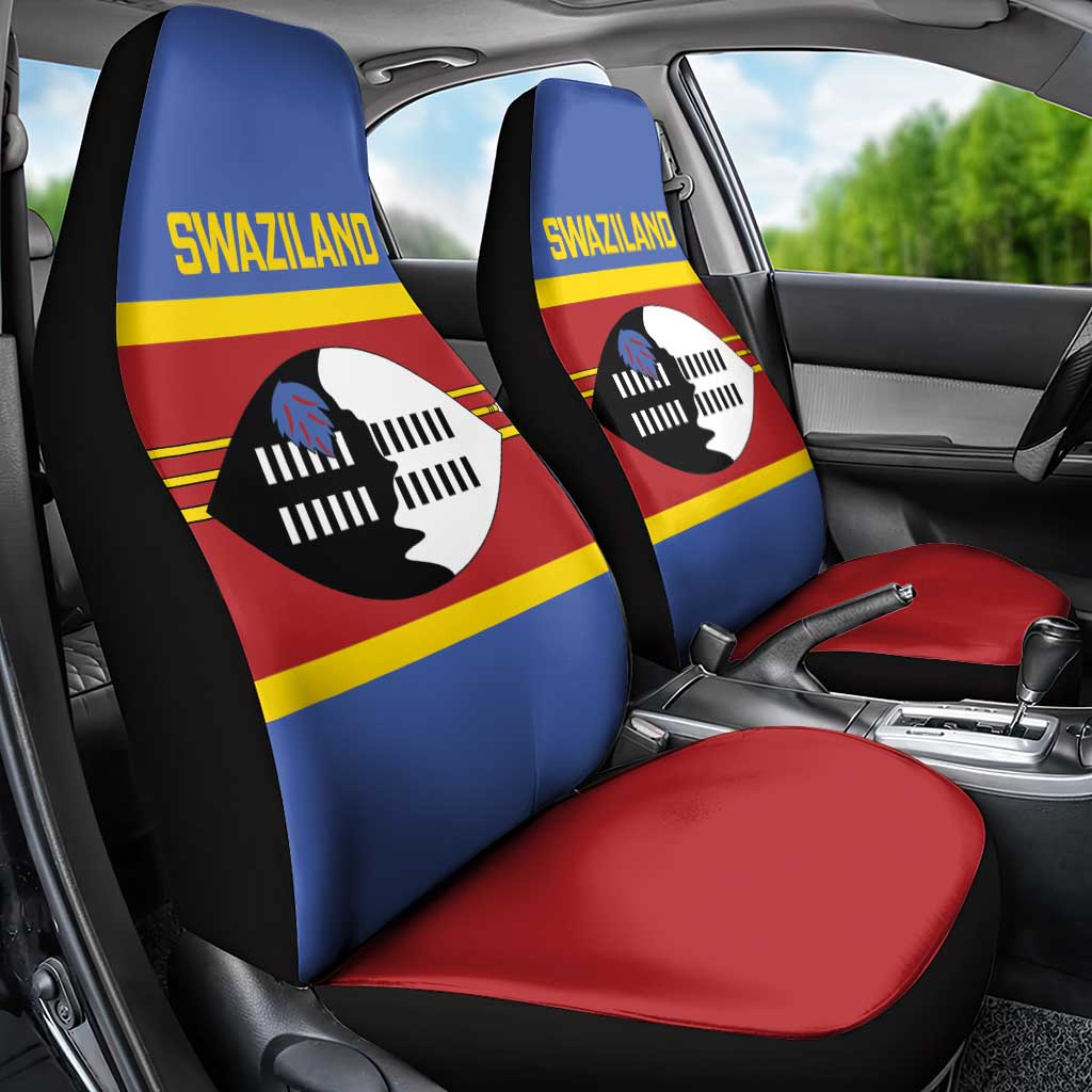 Swaziland Car Seat Cover Siyinqaba Eswatini Flag Style - Wonder Print Shop