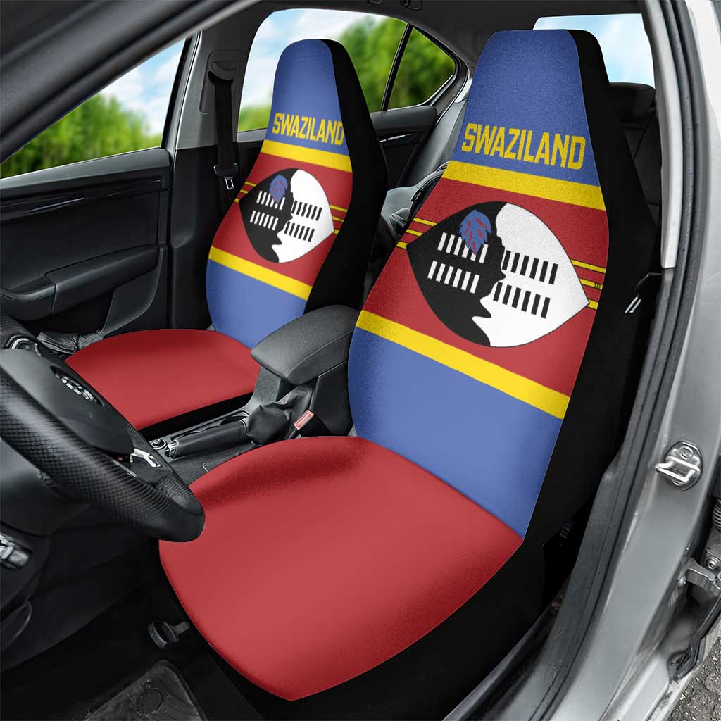 Swaziland Car Seat Cover Siyinqaba Eswatini Flag Style - Wonder Print Shop